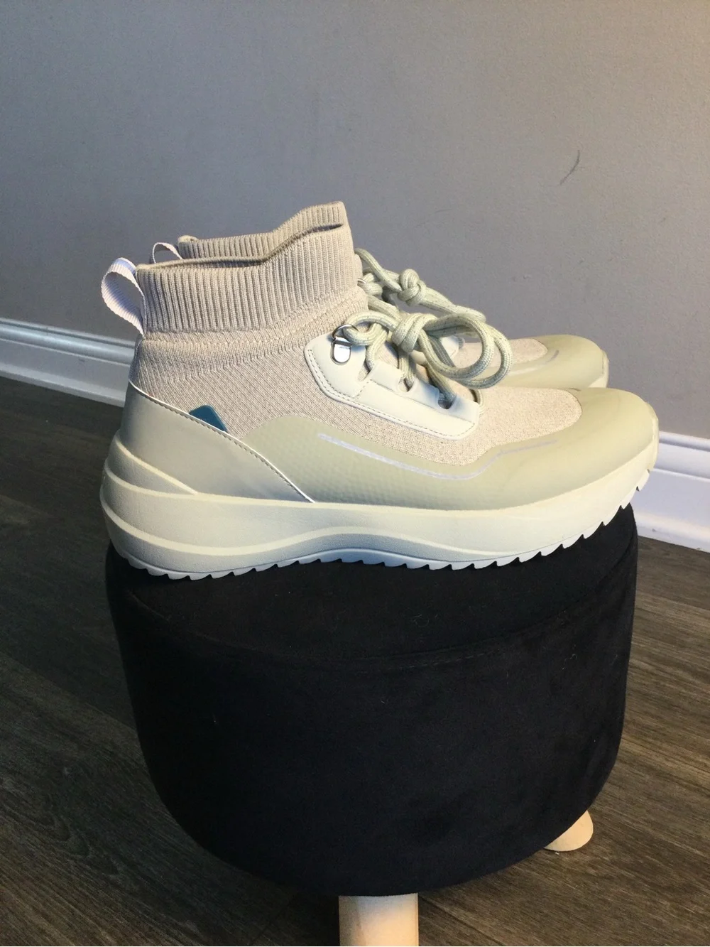 Vessi Cream Color Slip-On WATERPROOF Knit Boot